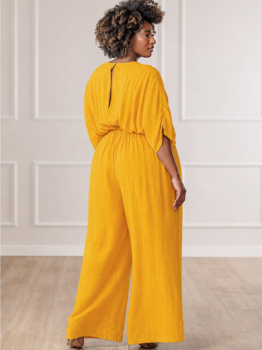 Mustard Yellow Wide-Leg Jumpsuit